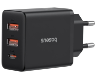 Baseus Ładowarka sieciowa Cube Fast Charger 2xUSB-A USB-C 30W Black - 1365464 - zdjęcie 1